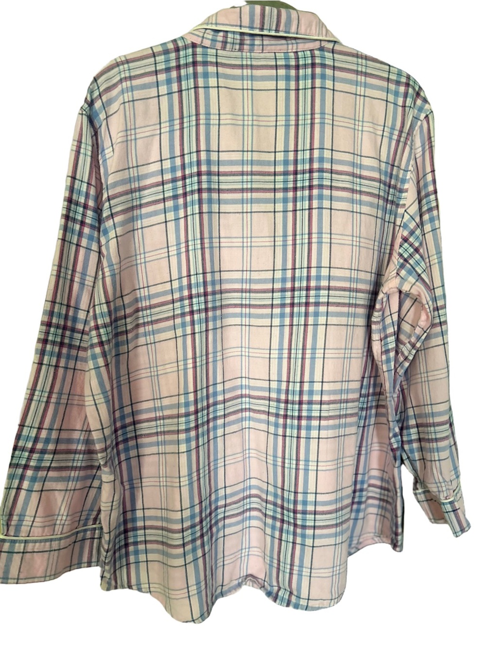 Lauren Ralph Lauren Pink Plaid Sleep Shirt Embroidered Preppy XL Cotton Classic - Picture 6 of 12